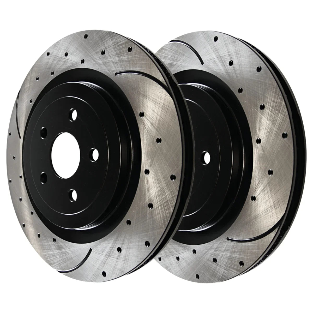 3.6L 200 of Black Set Avenger V6 PR63060LR AutoShack Drilled and 2014 for 2008-2009 Chrysler FWD Front Passenger 2013 2012 2 Replacement Slotted Caliber 2.4L Rotors Driver 2012-2014 Brake Side Dodge