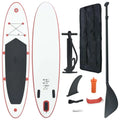 Inflatable Paddle Board Stand Surfboard and - White Striking Red An in Up Set