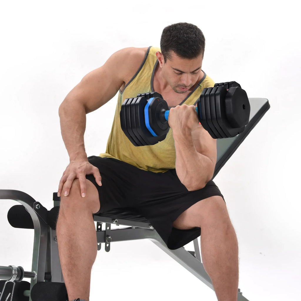 Suitable 55lb Handle, x2 Dumbbell Full by of with Adrinfly Tray, Dumbbell Adjust with - Adjustable Set Fast Anti-Slip Fitness Turning Weight for Exercise Workout Handle Dumbbell Body 2