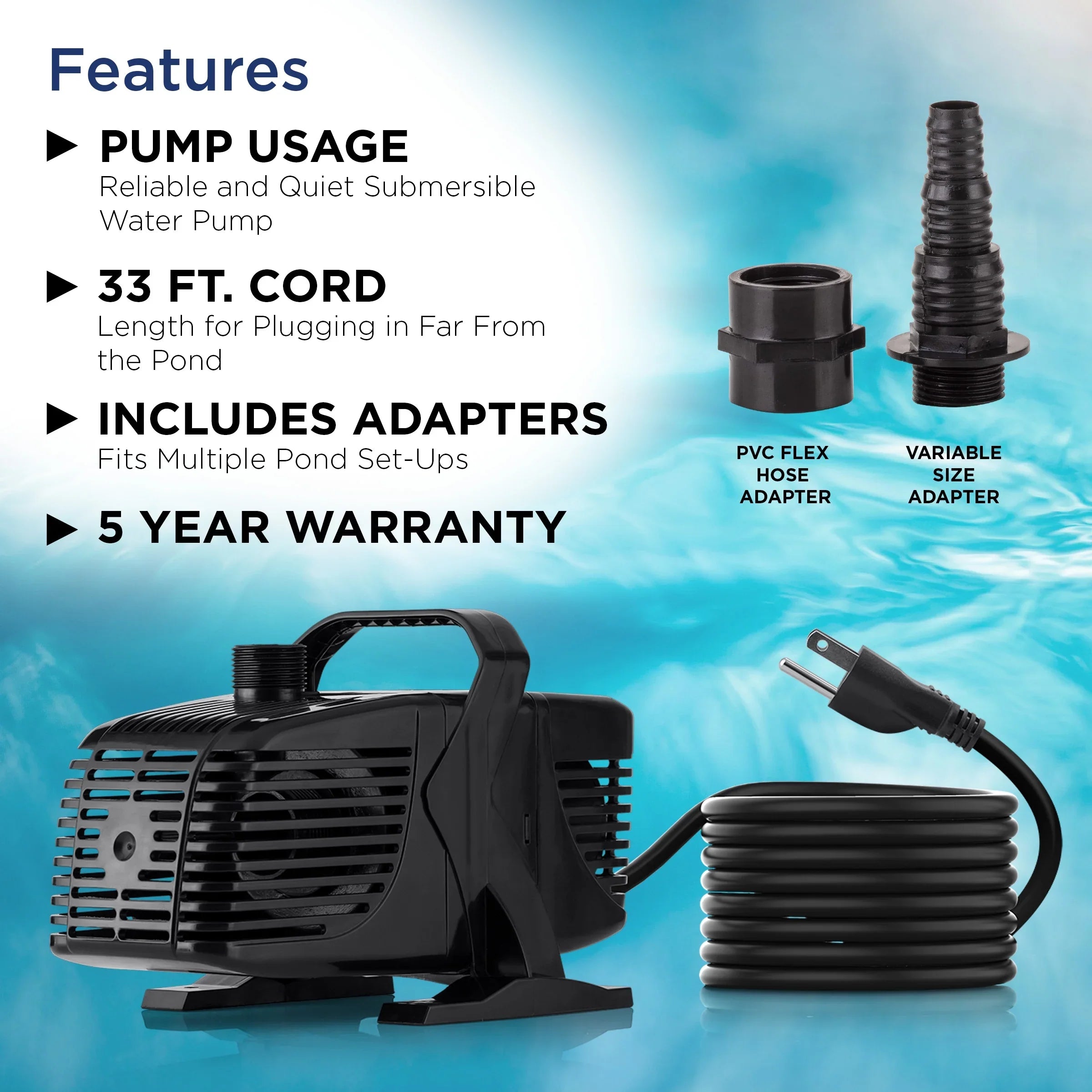 33 Ft. Tornado Alpine 1500Gph Pump Corporation Cord /