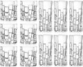 Glass Set DOF Cristalleria Drinkware oz Tumbler 11.5 of 1 12 Crystal Whiskey Italiana RCR Count Highball 11 & oz, Pack