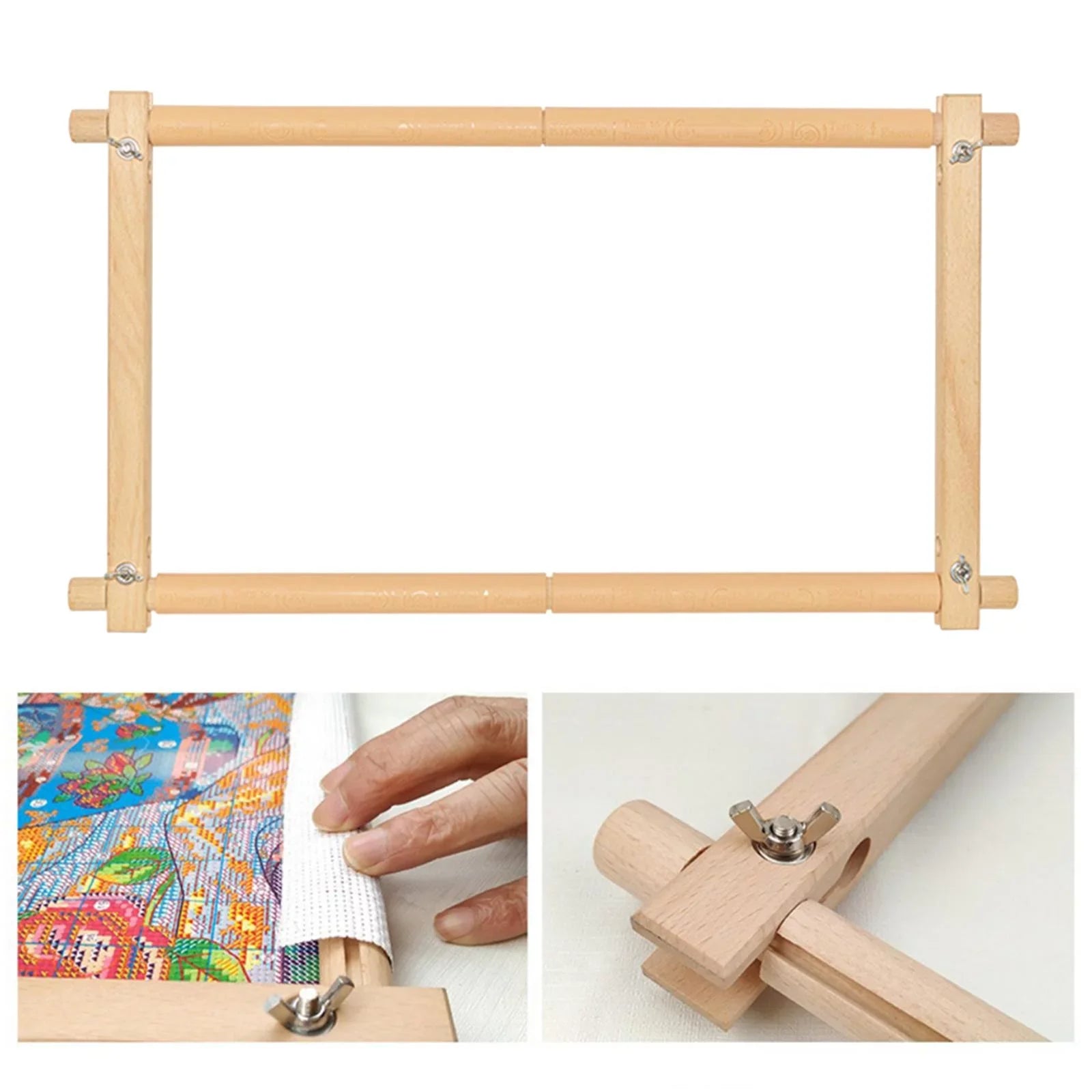 Tapestry Quilting Embroidery 1X Stitch Holder Cross Hoop Frame Scroll
