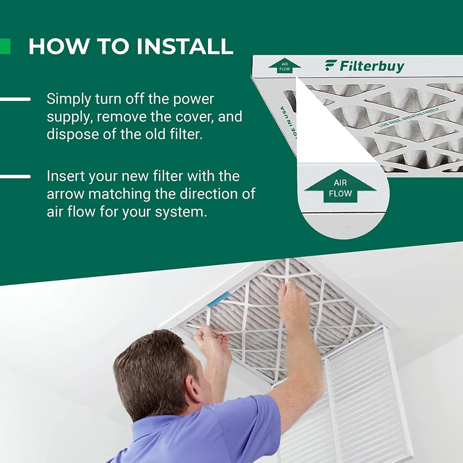 Pleated Furnace Filterbuy Filters AC 11 (4-Pack) HVAC 22x22x1 MERV Air