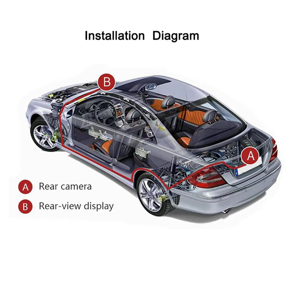 Monitor LED Parking Cable 7" SUV Installation Assist LCD Screen 8 Easy Park Camera Car Waterproof Vehicle Rearview Car System 10M Video