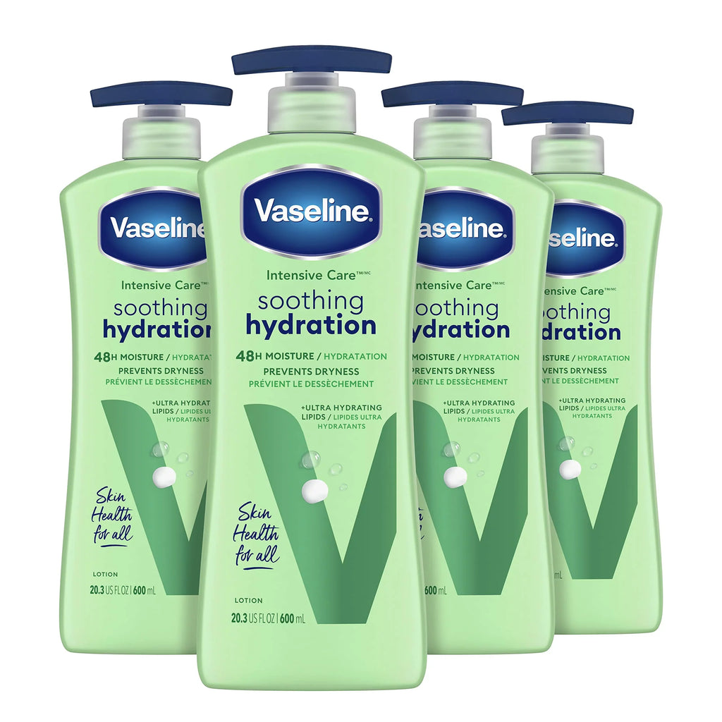 Extract Aloe 20.3 With Vera Hydration 4 Lipids + Care Skin Lotion Soothing Body 1% Ultra-Hydrating For Aloe Vaseline Ct Intensive Oz. Dry