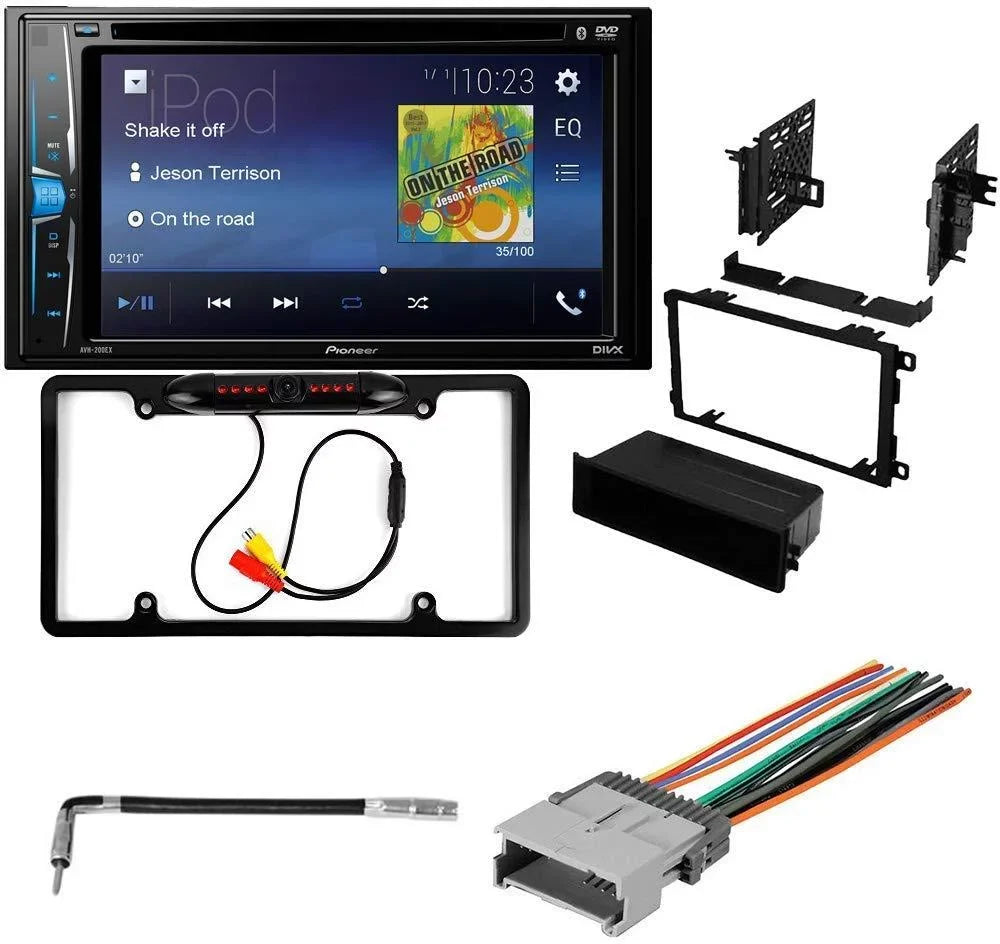 with - Multimedia Din Installation Camera, Backup 2003-2006 in-Dash DVD Double Kit Mounting for Touchscreen, and Car Sierra GMC Pioneer KIT2362 Kit Bluetooth / Bundle Stereo