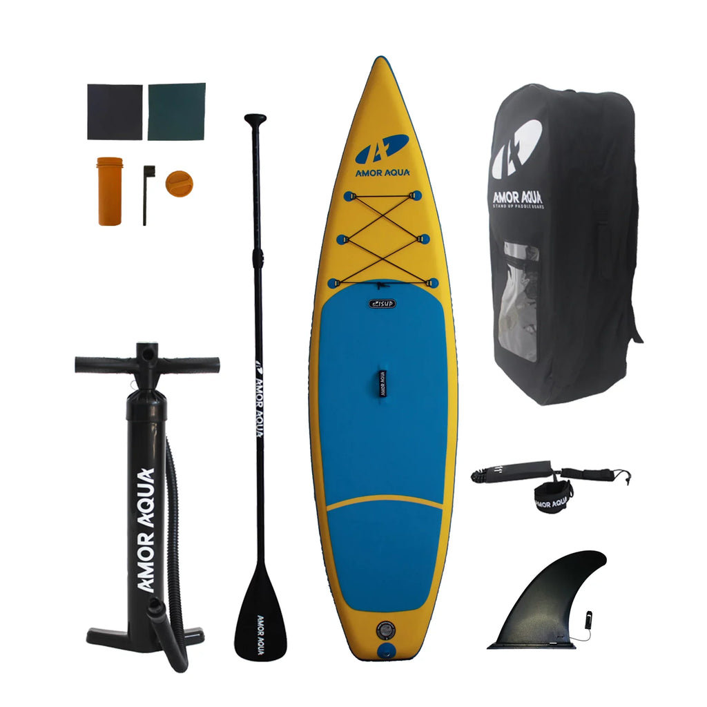 AMOR 11'x33 ISUP Standup Paddle Board Inflatable AQUA Package x6