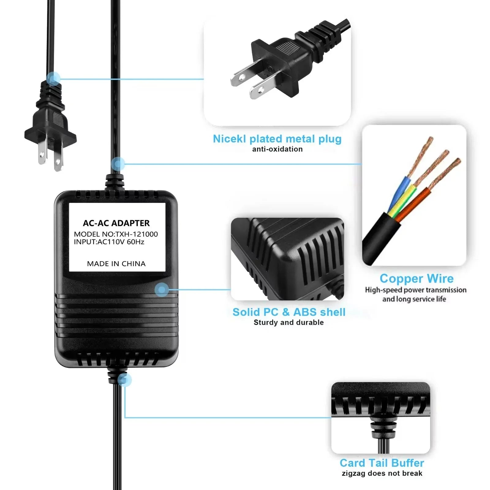 Kardon HK-01T Power HK195-01T with Transformer to Class AC CJP-Geek Harman AC compatible Adapter 2