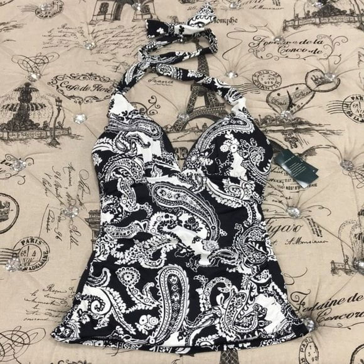 US Tankini Lauren Halter Tummy-Control Top, GRAPHIC 10 PAISLEY Swim Ralph