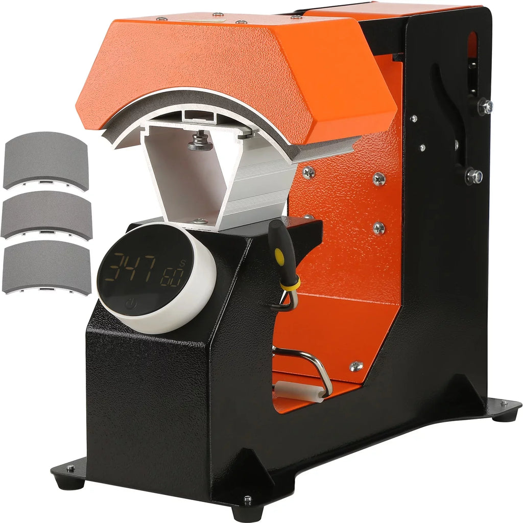 Automatic "Clamshell Machine, Knob-style with Heating & Transfer, BENTISM Release Pads Control 3-in-1 Cap Panel, Heat 3pcs Digital 6.4"x3.5 Press Sublimation Replaceable Auto Press, Press Heat Hat