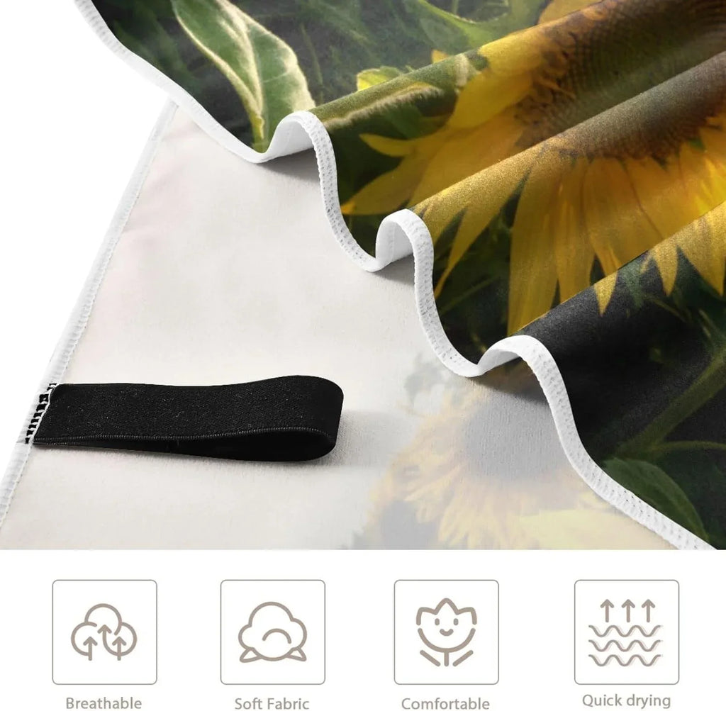 Towel Towels Lightweight Towel Quick Travel for Field Dry Sunflower Swimming Beach Compact Super Holiday（363） Oversized Bestwell - Camping - Absorbent