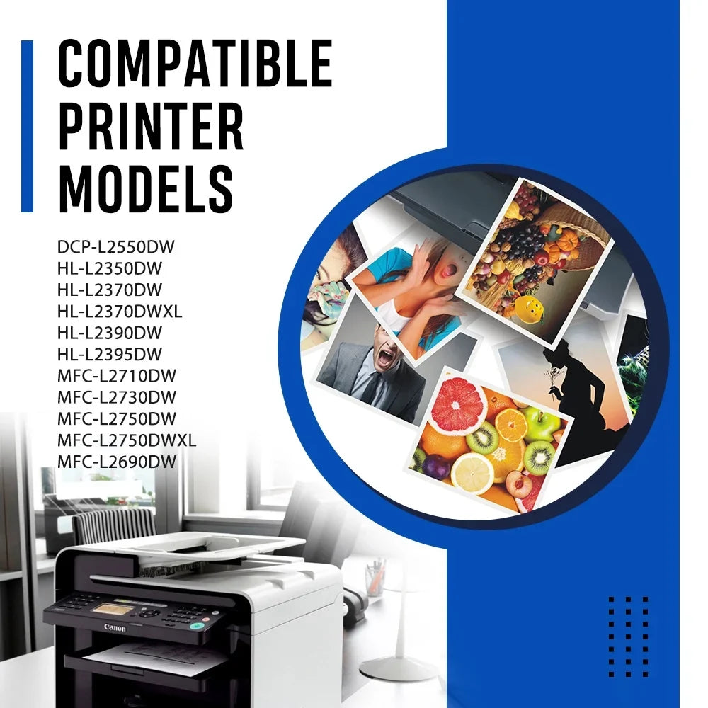 2x DCP-L2550DW Drum HL-L2350DW TN-760 Unit ) for DR730 MFC-L2710DW TN760 Set DR730 High Unit Compatible (3x Cartridge Yield Printer Toner, Drum Black MFC-L2690DW Toner and Brother