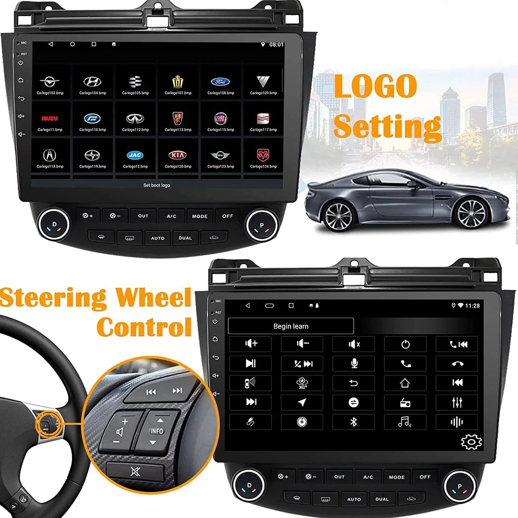 Accord Binize Honda Auto for Stereo 2004 CarPlay&Android Android10 Inch 2007 2003 10 Featuring Car 2006 7th 2005