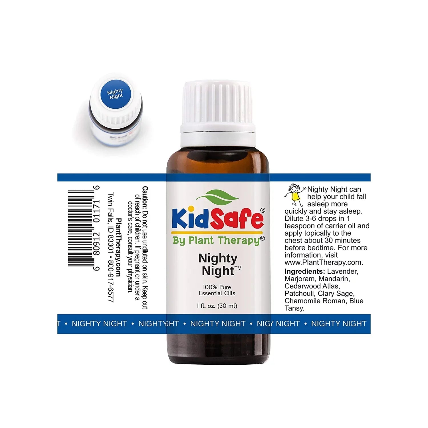 Oil Pure, Sleep KidSafe mL Night Plant 100% for Natural Nighty Aromatherapy Blend Therapy Essential 30 oz) (1 Undiluted,