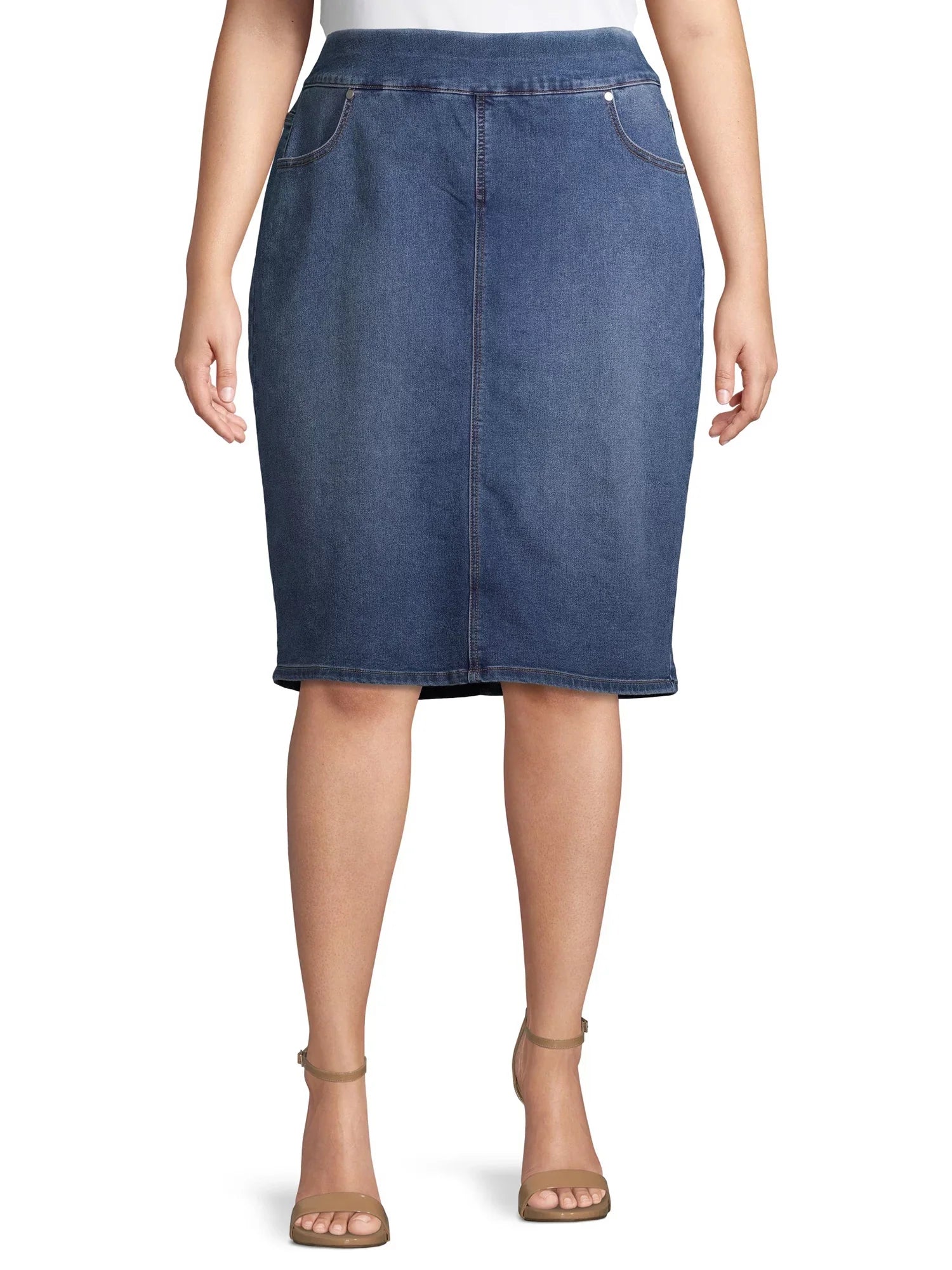 Skirt Plus Size Denim Ford Alivia Women's Pull-On