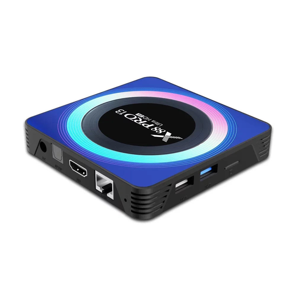 1000M Box 13.0 ROM RAM WiFi6 4GB Ethernet Quad-Core 2.4G/5.8G USB3.0 Dual HDR10+ HD 8K 32GB BT5.0 TV Band Android Ultra