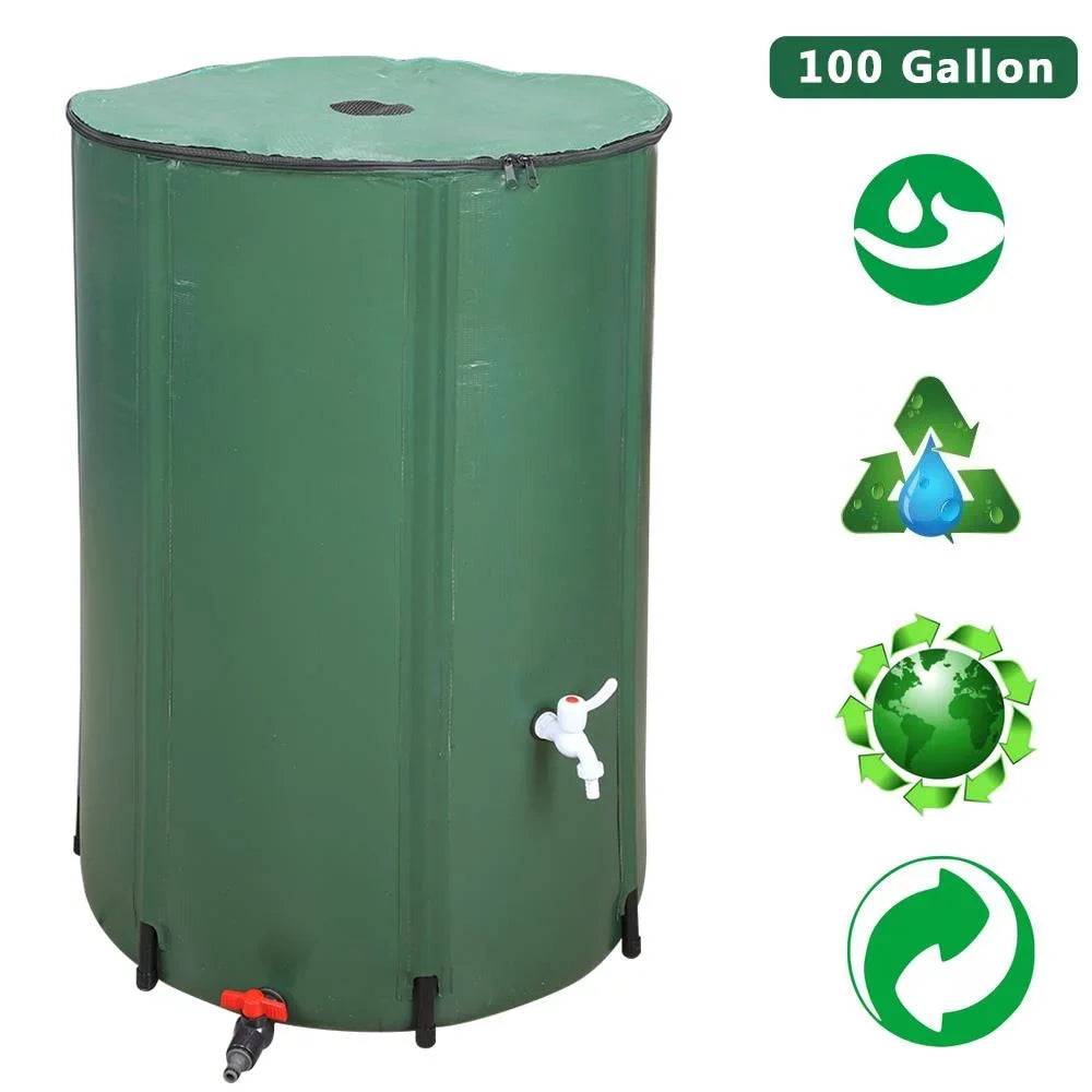 100 Rain Portable Storage Tank Gallon Ktaxon Collapsible Barrel, Water