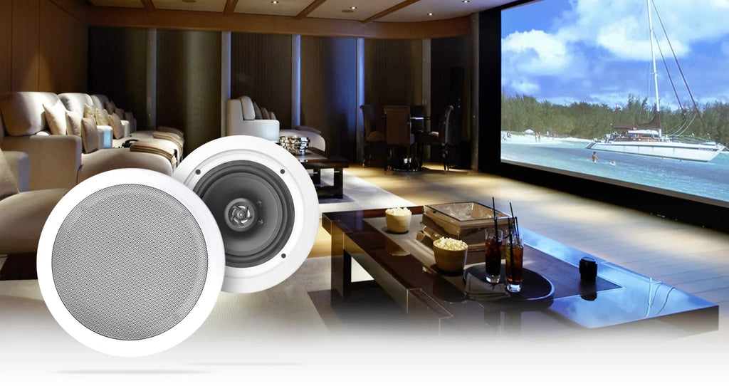 Theater Technical Pro Bluetooth RX55URIBT Ceiling Receiver+(2) 8" Home Speakers