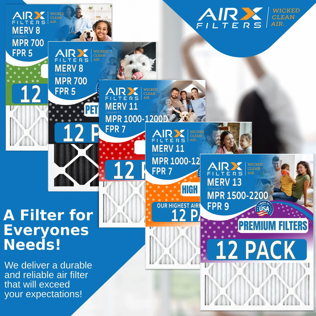 CLEAN FILTERS Comparable in AIRX Furnace Made 12 16x24x1 13 2200 9 to Filters AIR. Rating, - Filter by FPR of WICKED MERV Air 1500 USA & - MPR Pack