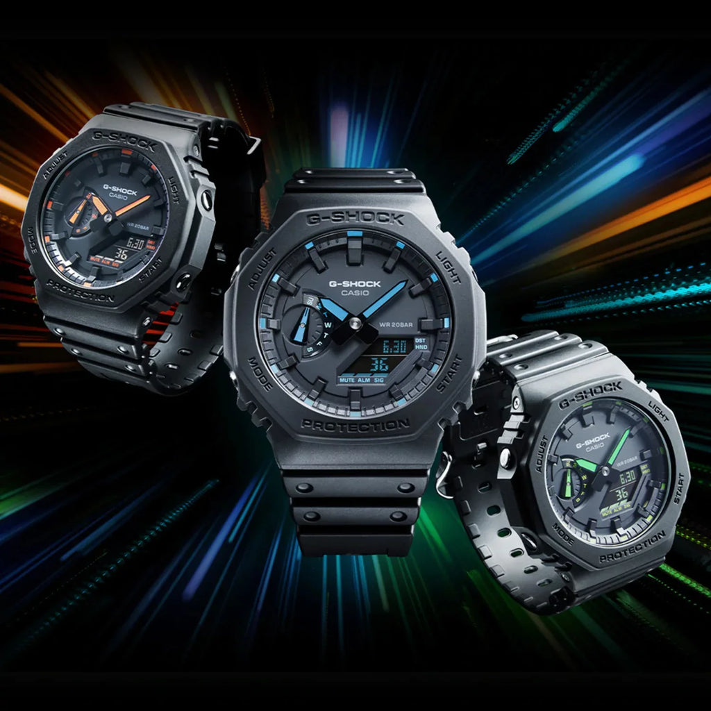 G-Shock Neon Limited GA2100 Green Edition Black