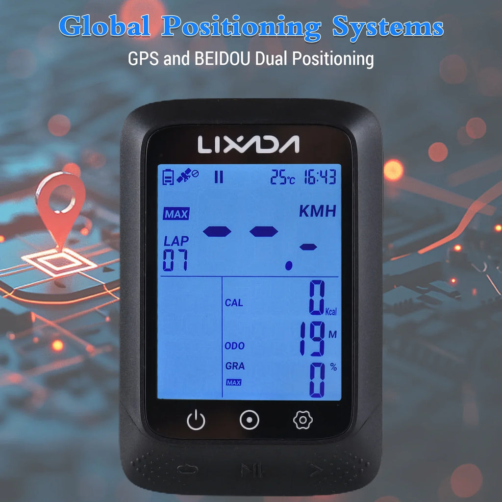 and Support with BT APP 2.3in Sensor Wireless ANT+ Computer Connectivity, Waterproof Altitude Gradient, GPS Aibecy Strava Bike