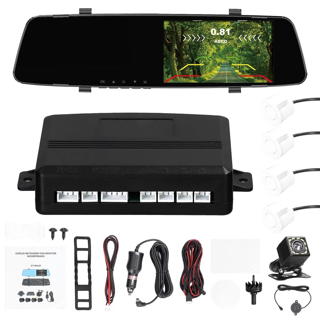 Screen 4 4.3 Inch Reverse 1080P Inch Camera,Camera Dazzduo Reverse Support Dash Rear Cam Inch Dash Dash Radars Camera Reco Screen Dual Radars Rear DVR Dash Dual 4.3 Rear Radars Camera Rear