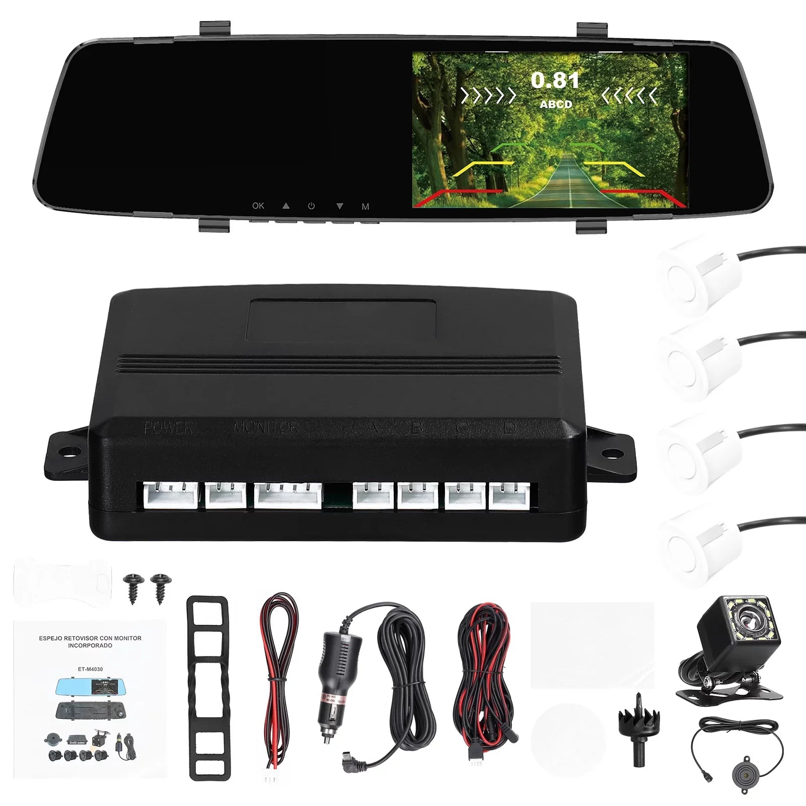 Screen 4 4.3 Inch Reverse 1080P Inch Camera,Camera Dazzduo Reverse Support Dash Rear Cam Inch Dash Dash Radars Camera Reco Screen Dual Radars Rear DVR Dash Dual 4.3 Rear Radars Camera Rear