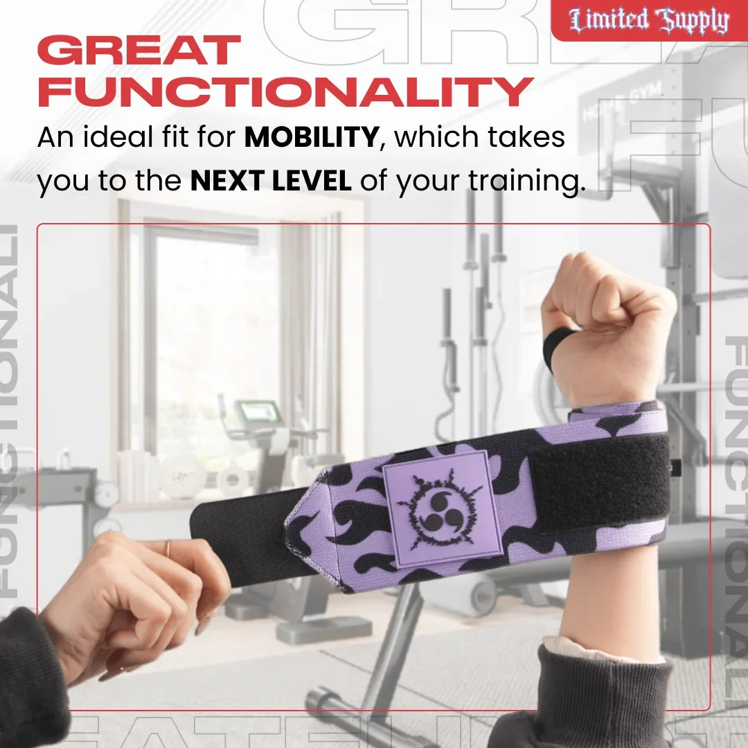 Powerlifting, 2 Women for Duo) and Anime and (Akat Workout - Accessories - Gym Training, Strength Improve Wraps Purple Pairs Weightlifting, Support Straps Men Bundle Lifting 24" Wrist
