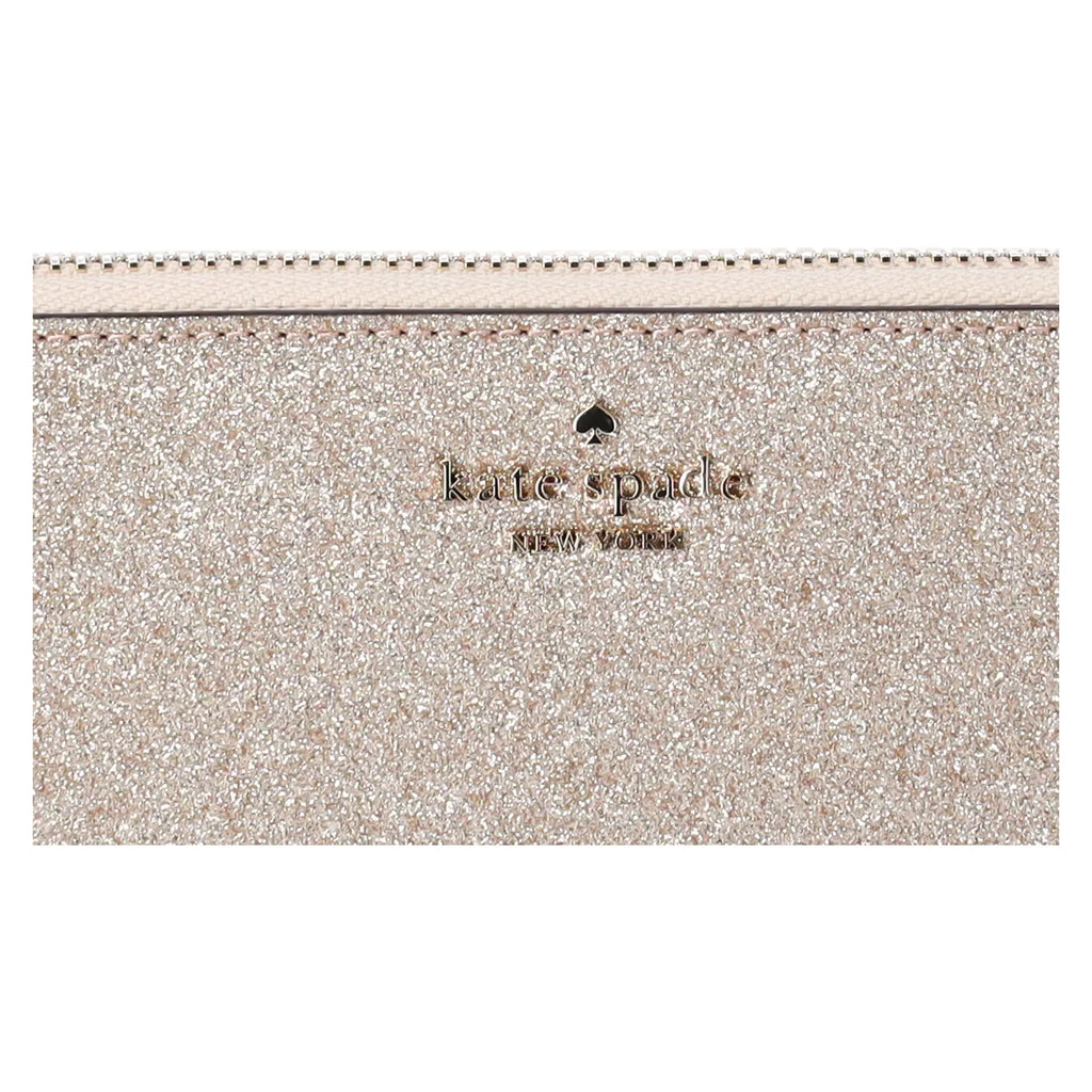 Glimmer Holiday Kate + Wallet Bag Shoulder Zip Large Spade Top Tote Gold Glitter