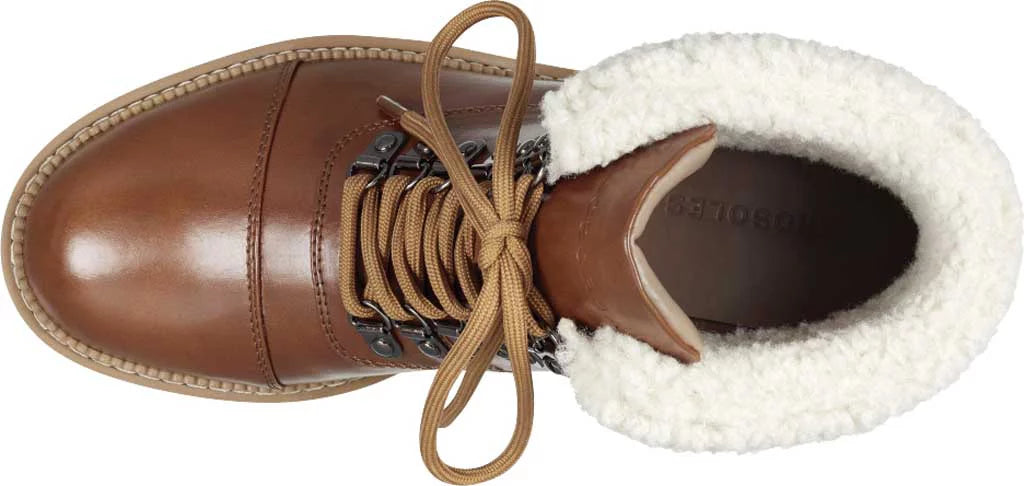 Alden Shearling Leather/Faux Aerosoles Bootie 11 Tan Faux Wedge M Hiker Women's