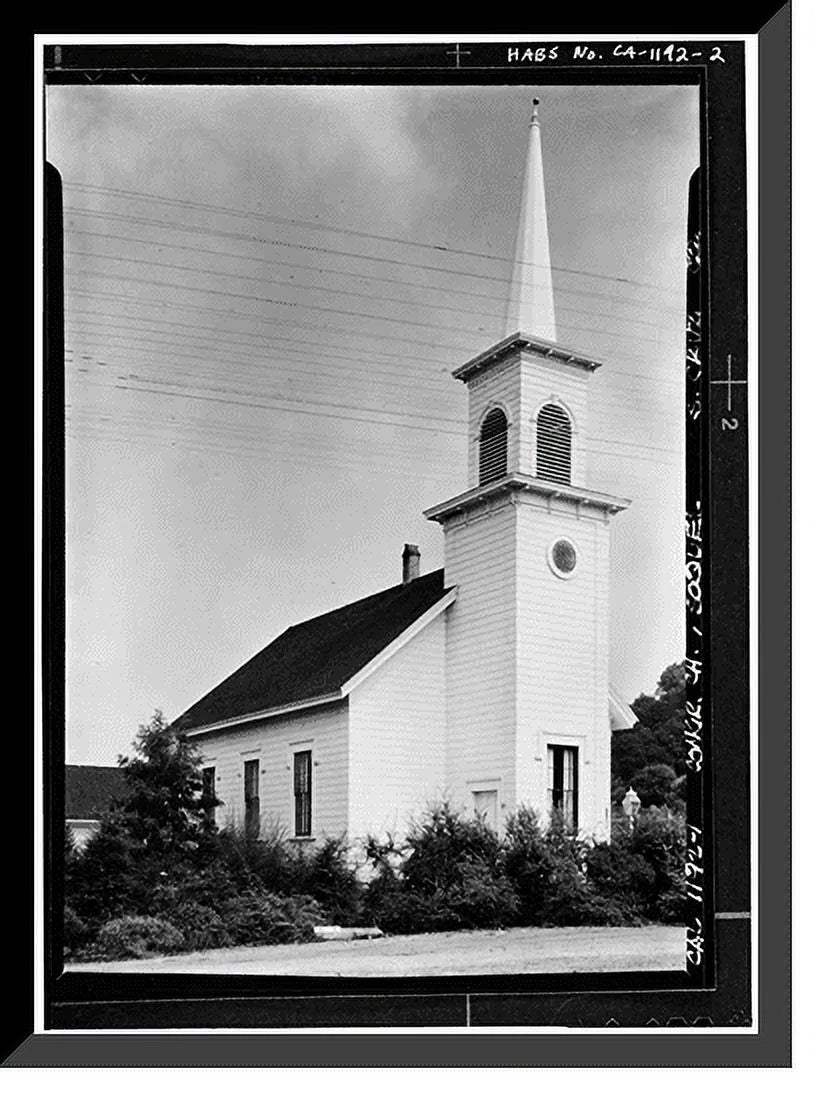 x 17-7/8" Framed Historic 21-7/8" Print, County, 2, CA Church, - Soquel, Cruz Santa Congregational