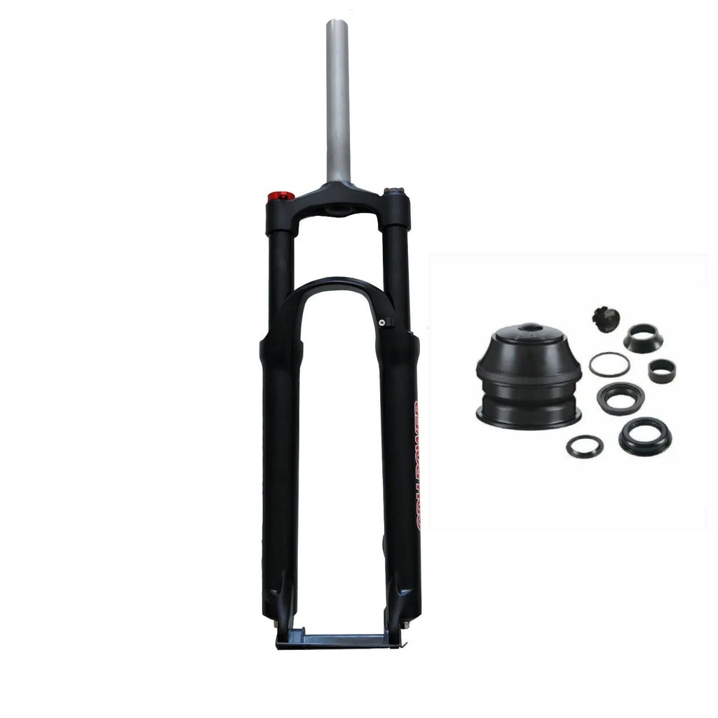 Bike Fork Lockout Fork 26" CDH Aluminum Bicycle MTB Suspension & Headset, Manual