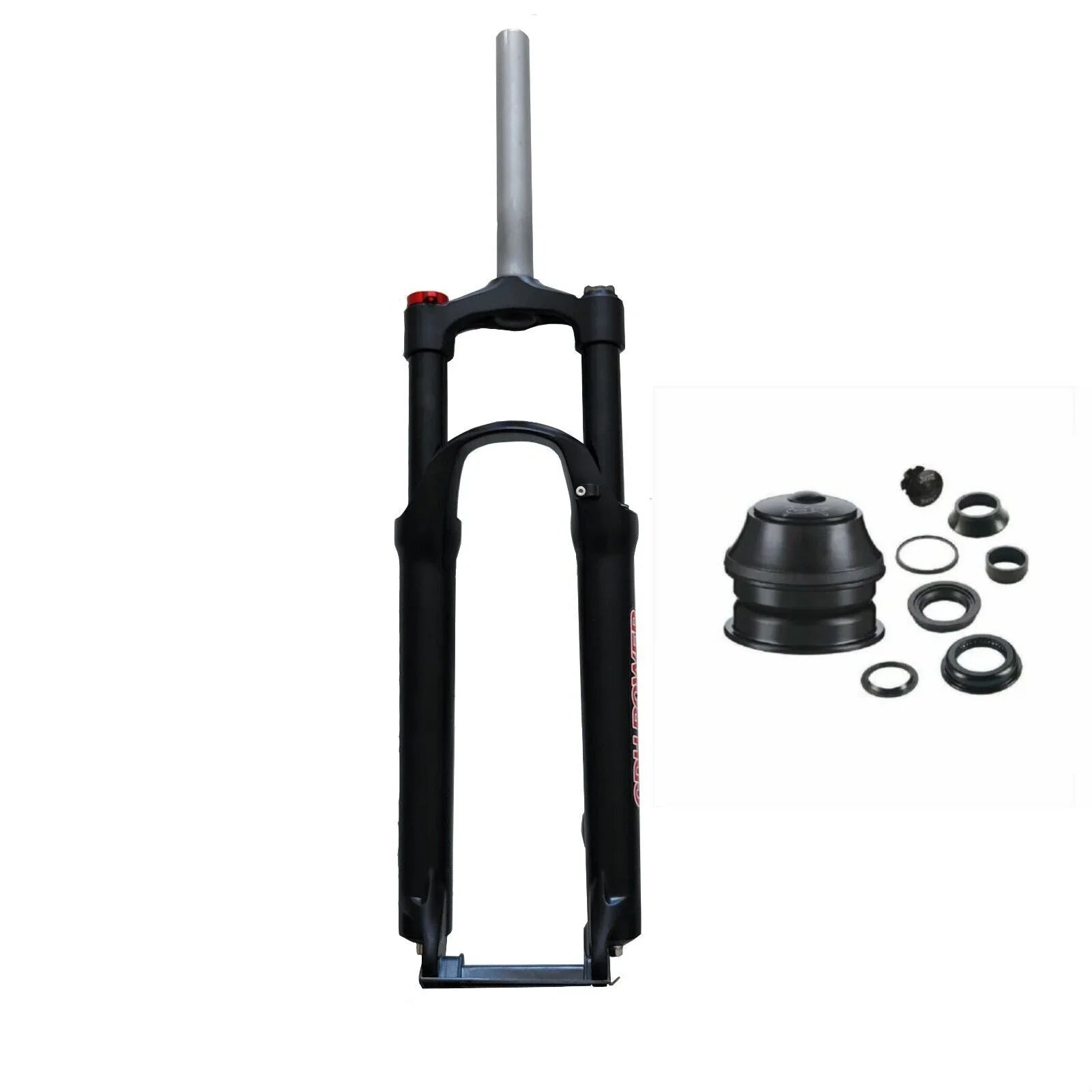 Bike Fork Lockout Fork 26" CDH Aluminum Bicycle MTB Suspension & Headset, Manual