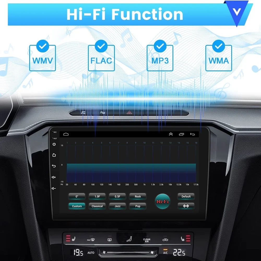 Stereo Link Bluetooth Grand 9'' for Wireless Auto USB, Car Touchscreen GPS Android Cherokee Camera Mirror Android 2+64G Hifi Backup 2008-2013 WIFI Carplay AHD Podofo Jeep Radio FM 13
