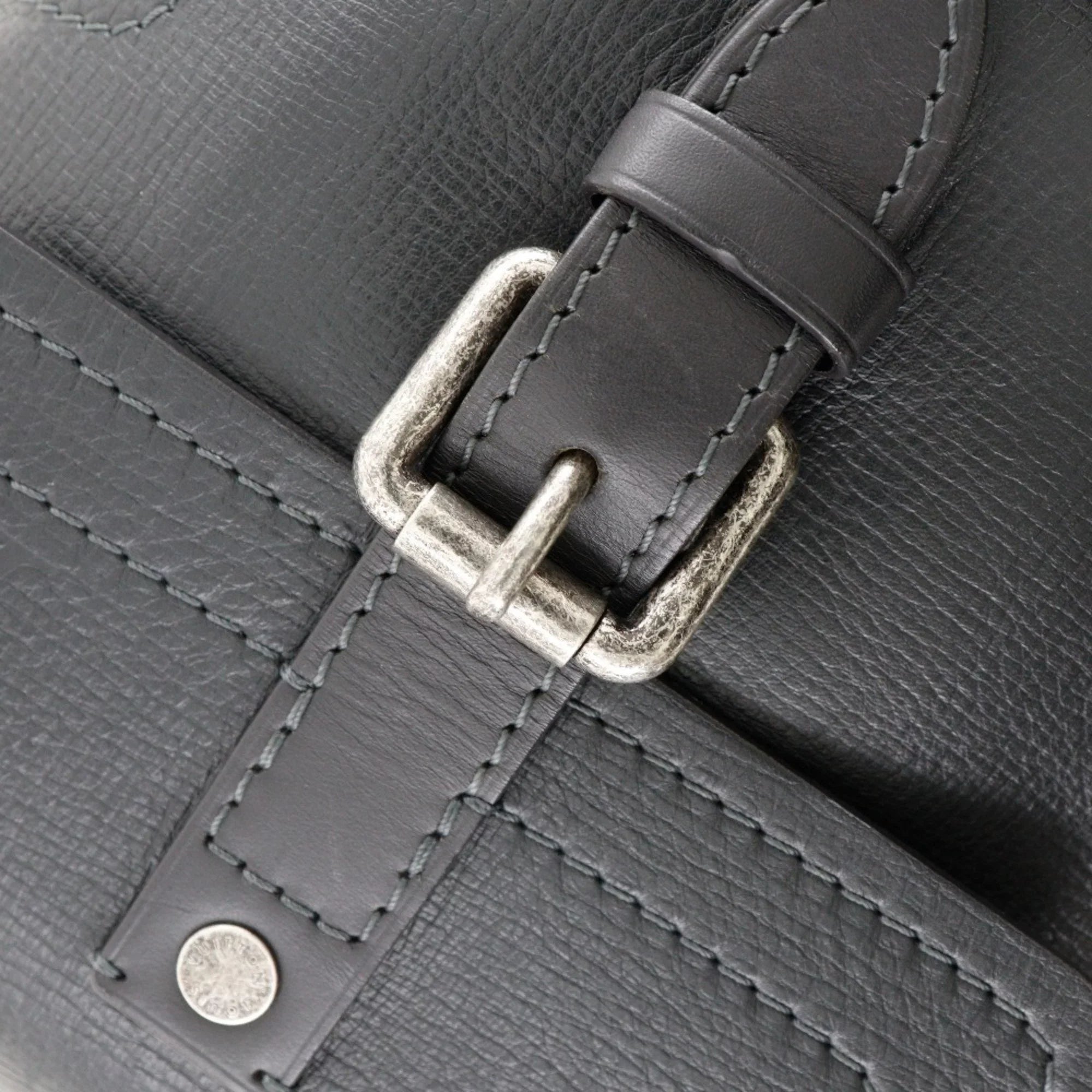 Men's Louis Pre-Owned Bag Yuma Leather VUITTON Vuitton Basalt Shoulder RI3059 Black Utah (Good) M97024 LOUIS
