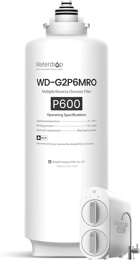 Osmosis Reduce WD-G2P600-RO Waterdrop for System, Lifetime, WD-G2P600-W Filter, Replacement 2-year Reverse PFAS