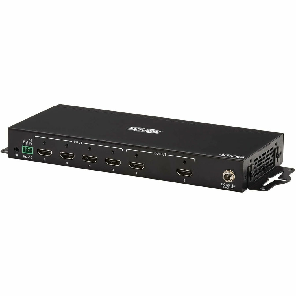 Switch/Splitter Matrix Remote 4K 4x2 Tripp - - 60 x ... - Display, 3840 1080p2 Computer, Lite - and TAA Support, HDR, with Hz, 2 4:4:4, 4K Signage, Control x Blu-ray Multi-Resolution 2160 HDMI Digital