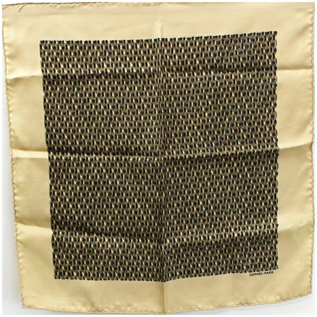 HERMES 45 (Good) Gaurosh Scarf Beige Hermes Carre Muffler Pre-Owned Women's