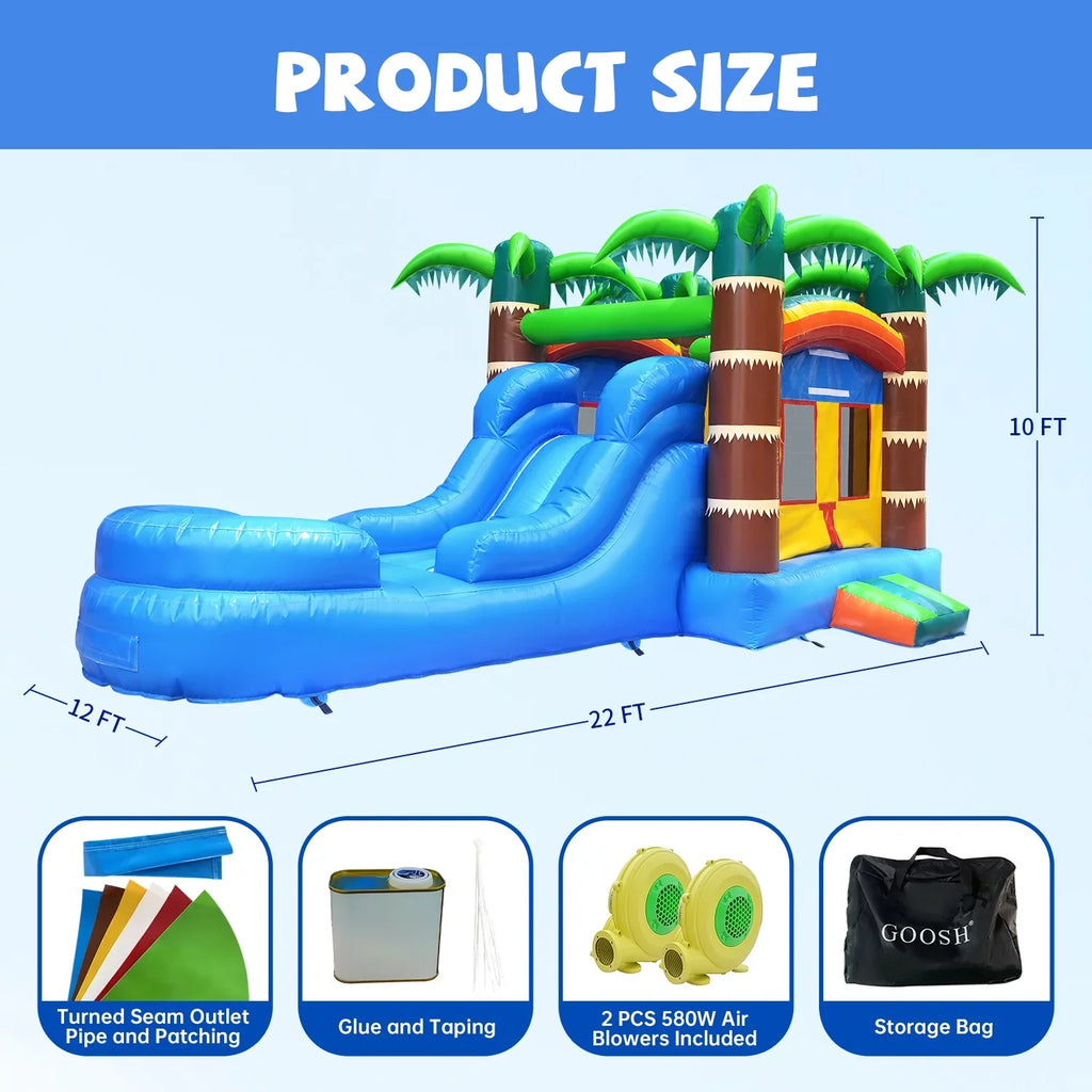 Inflatable Slide Air with Bounce 12 Inflatable GOOSH House and with x Commercial Bouncy for ft Water Bounce Fun, Fun Outdoor House Area Slide Blower, Backyard Water Water Slide House ft Bounce 22