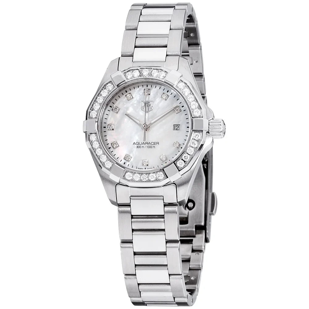 Of Steel Dial Tag Ladies Stainless WAY1414.BA0920 Mother Pearl Watch Heuer