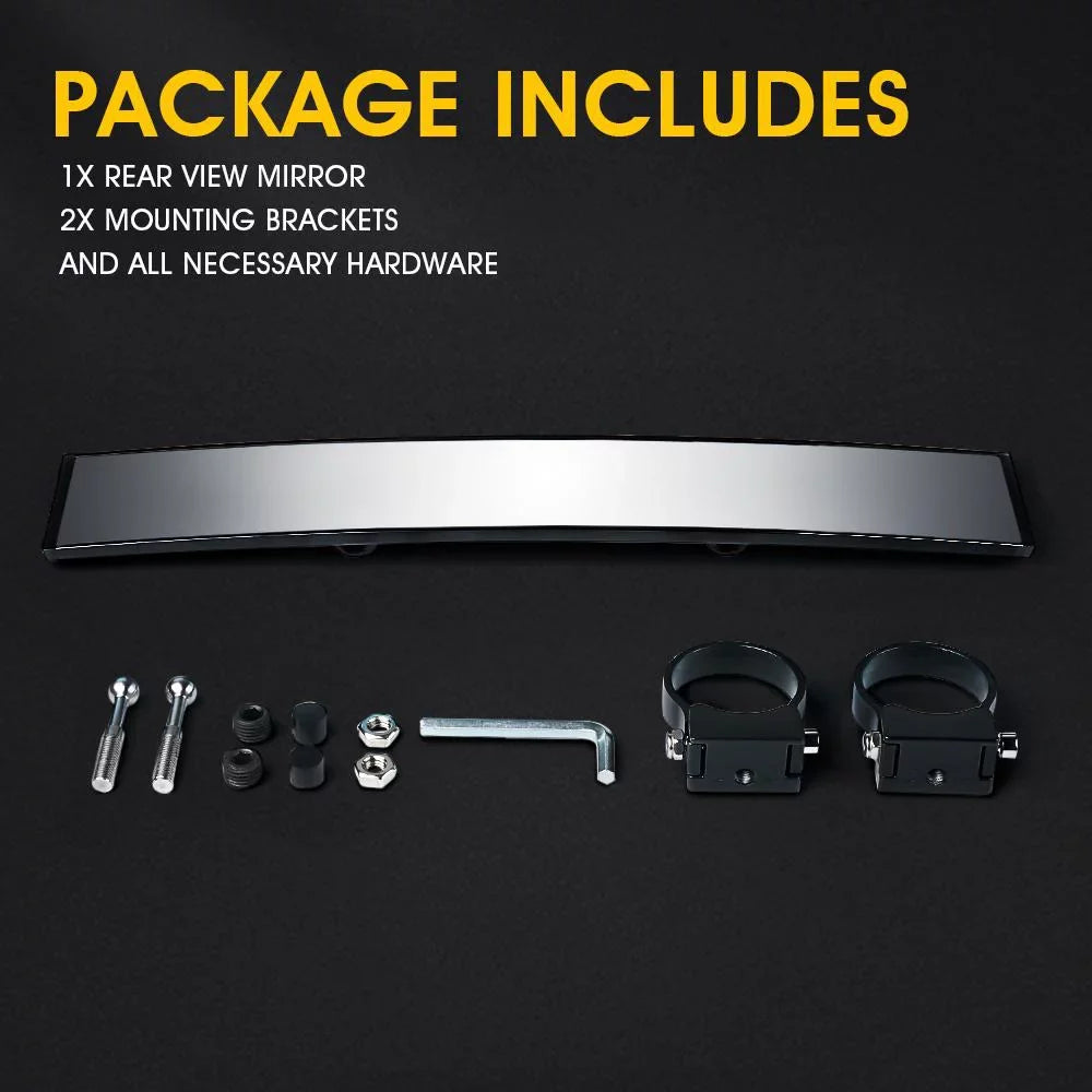 Wide-angle Rear for Polaris Xprite UTV 1000 RZR mirror 900 800 Adjustable Center Mirror XP 17.5" View Aluminum