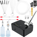 Portable Art w/ Feed Tattoo Kit, Airbrush with Gravity Cookie SKYSHALO Multi-purpose Compressor, Kit Airbrushes, Airbrush System Makeup Set Dual-action Airbrushing Nail