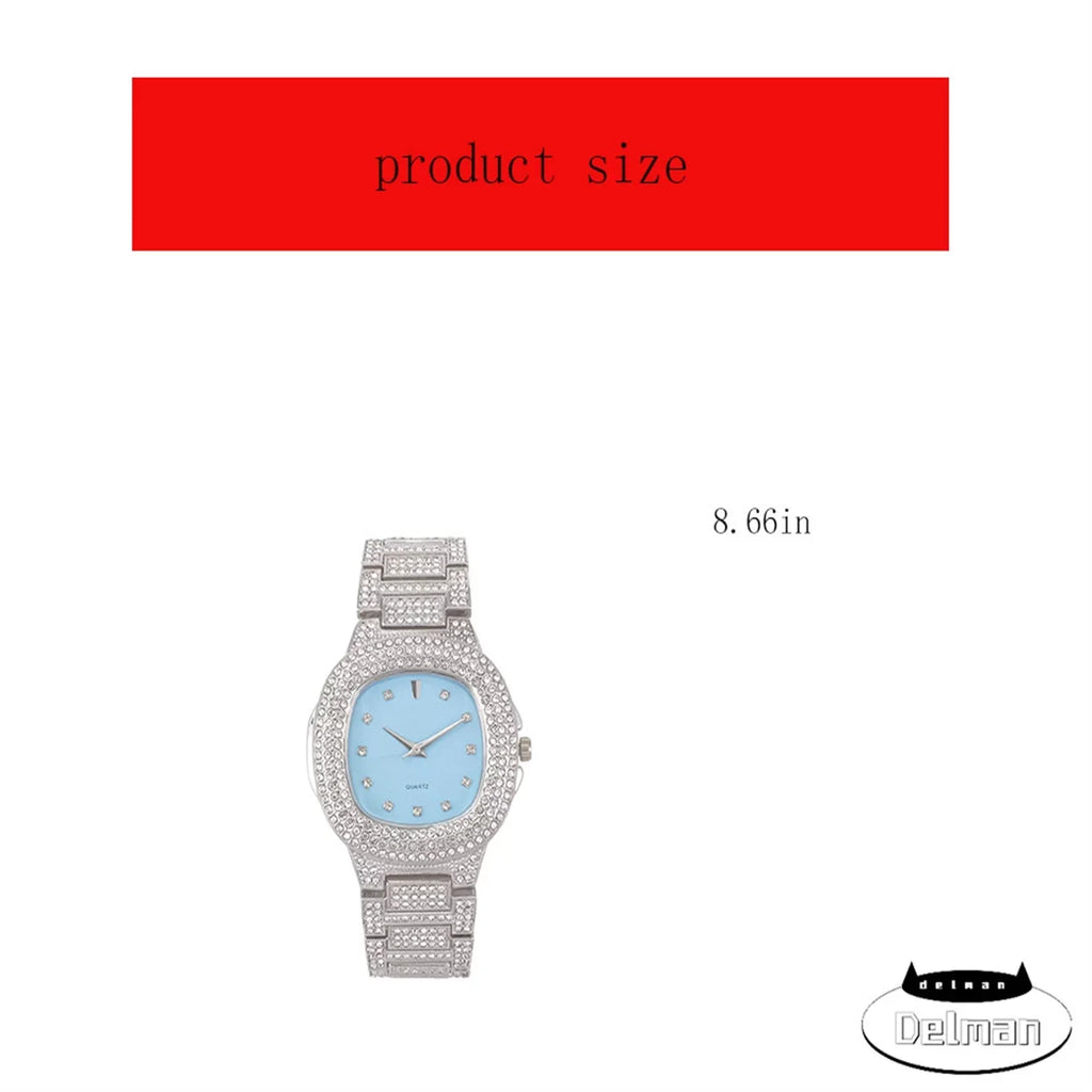 Full Out Dial Shiny 8967/ST10266 Hop Look and Bling Watch Watches Case, Diamond Nauti Designer Bling Hip Bracelet Iced