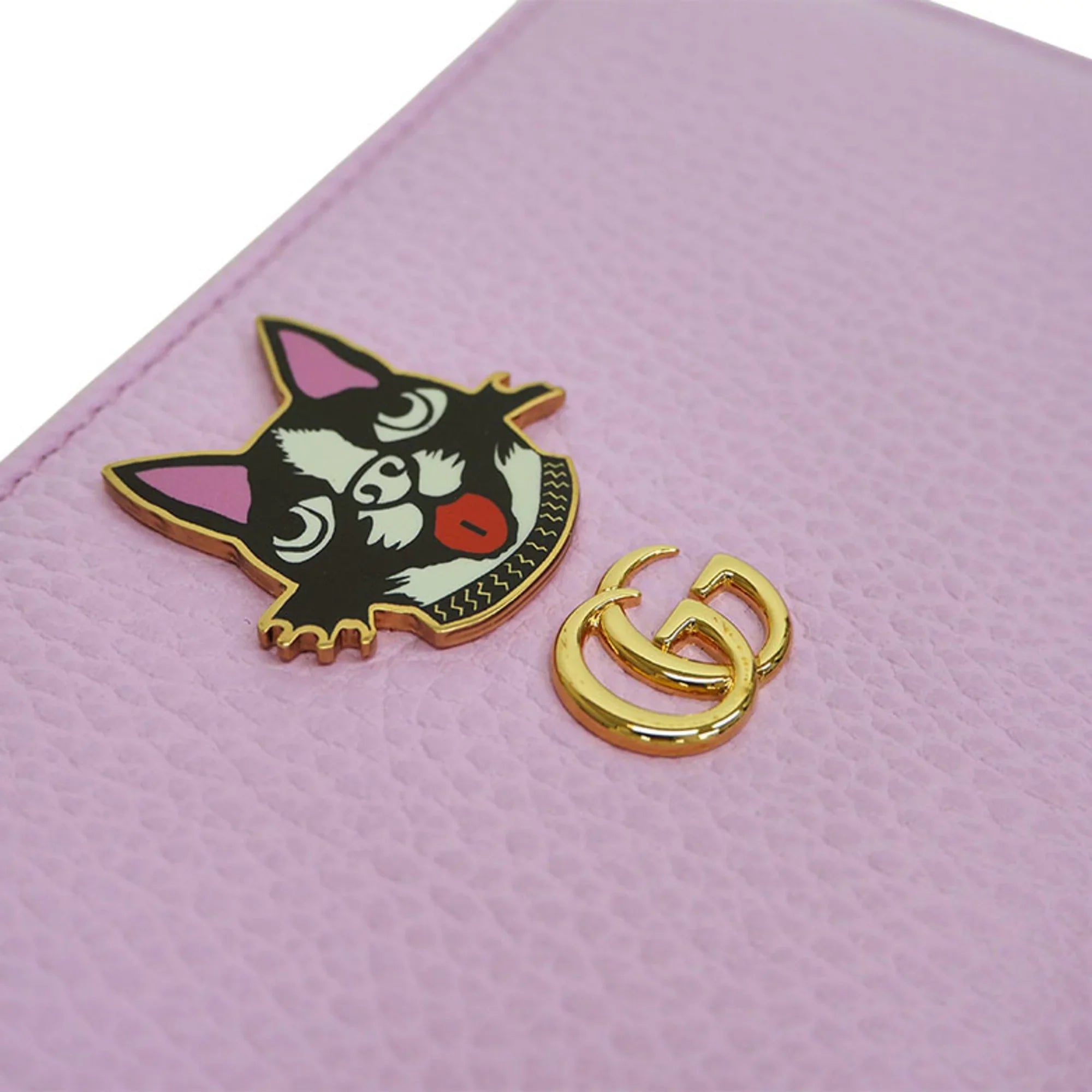 GUCCI Gucci Light 499337 Marmont Wallet Boston Dog (Like Zip Bosco GG Terrier Pre-Owned Round Purse Around New) Pink