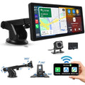 Android Podofo Suv Carplay Bluetooth with Auto 7-32V Van Pickup Link Touch for Vehicles, AUX Car FM Camera Mirror Stereo Card&Backup Portable Radio Screen 64G Car 10.26" Wireless