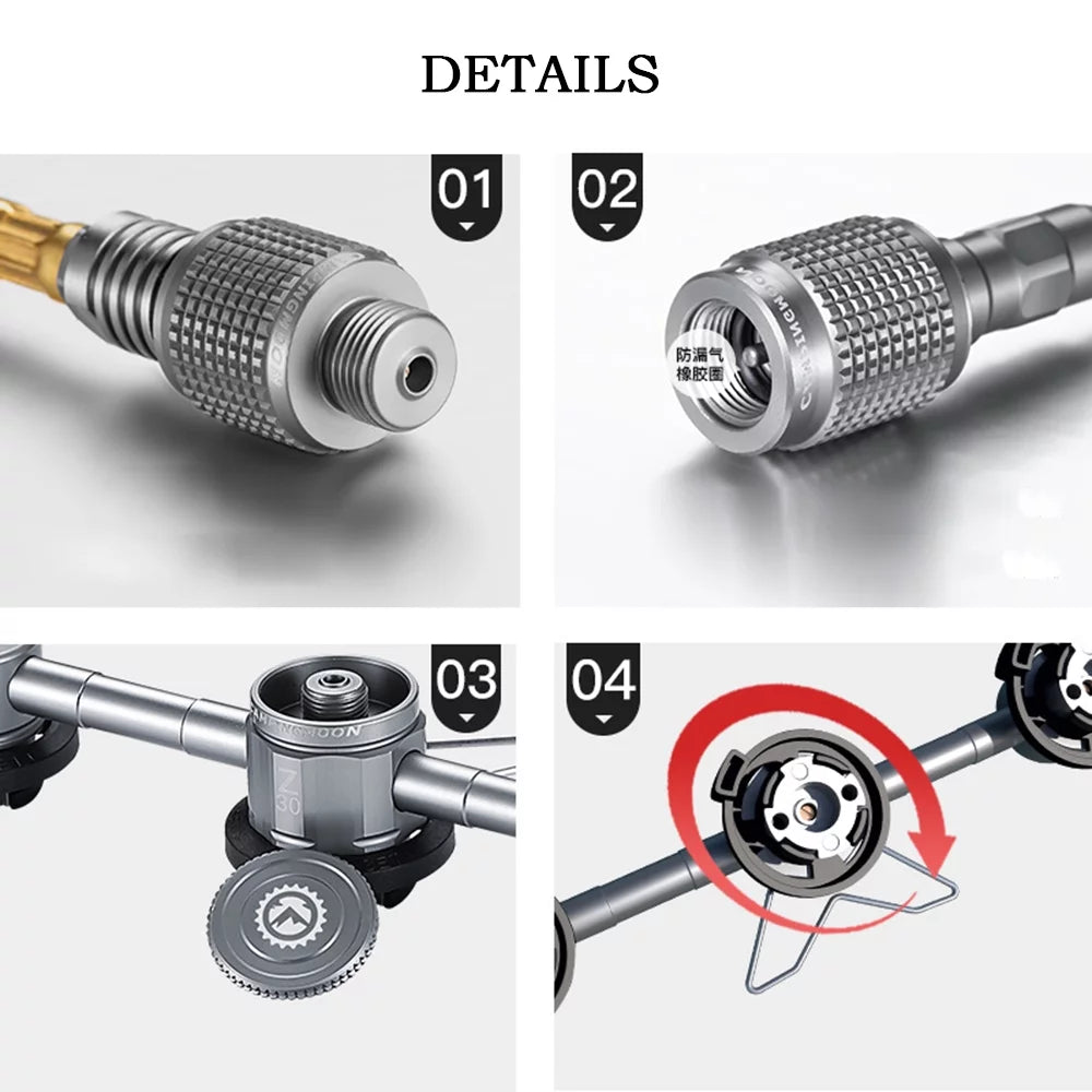 Head Adapter CAMPINGMOON Adapter Butane 1 Butane 1 Butane In Conversion Convenient Adapter Type 1 Type Split Adapter With 3 Type Convertor In Adapter,Head Split AdapterAdventures Type