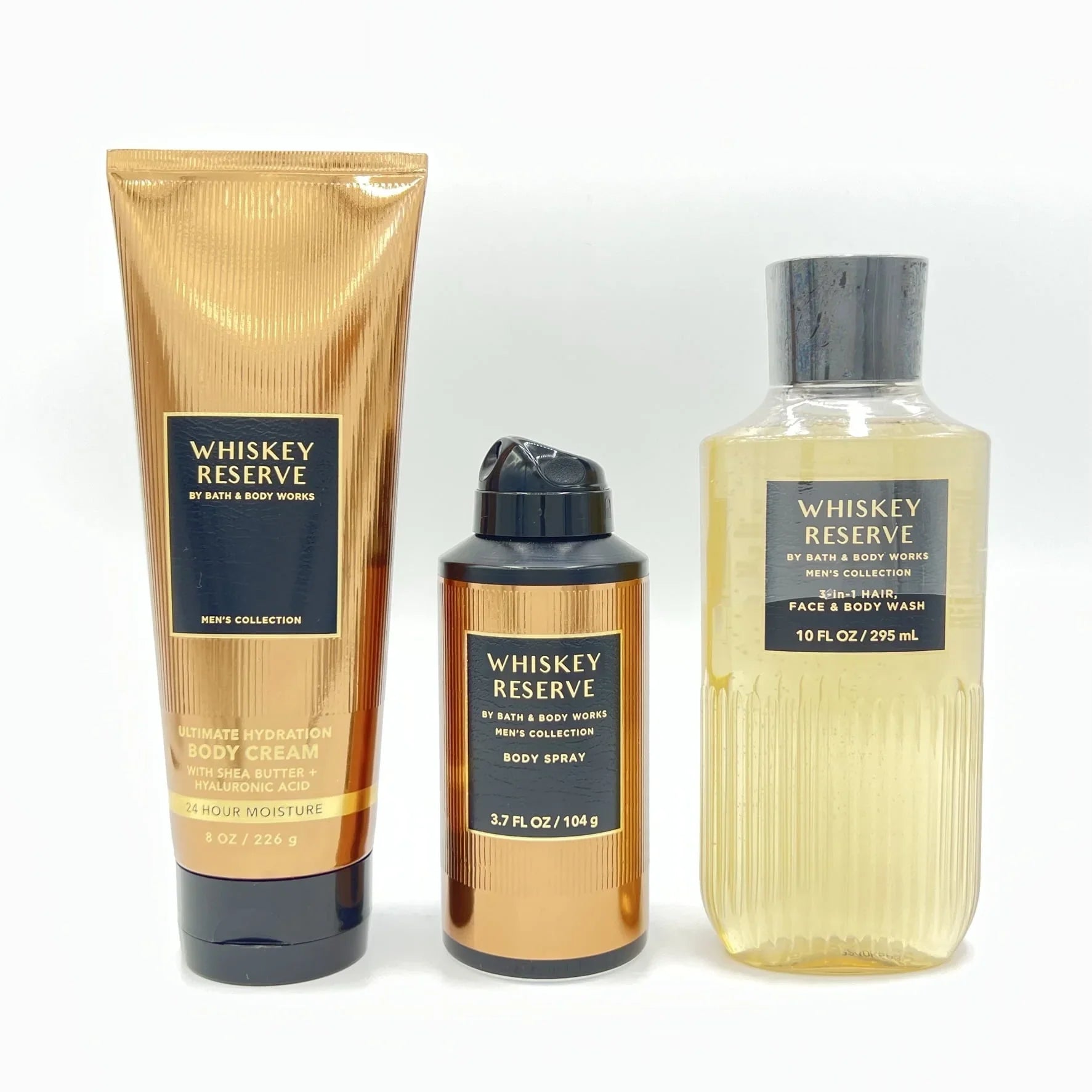 Body 3-Piece Body Bath Reserve Shower Whiskey Spray Gel Cream, and Bundle Men's Body Works and
