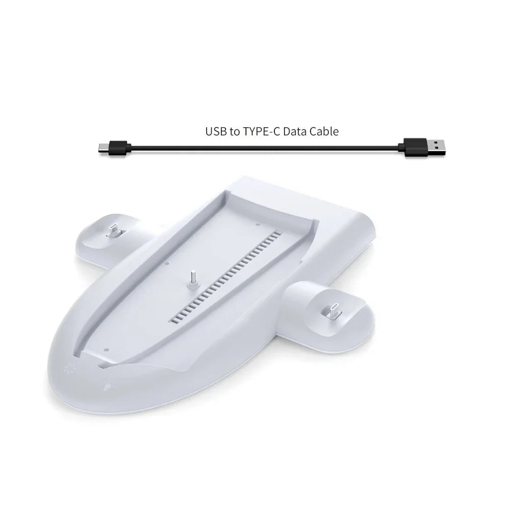 with Cooling For Cooling Accessories Slim, Charger For Controller Light PS5 Console Controller Base Stand Dual PS5 RGB Charging Fast Station