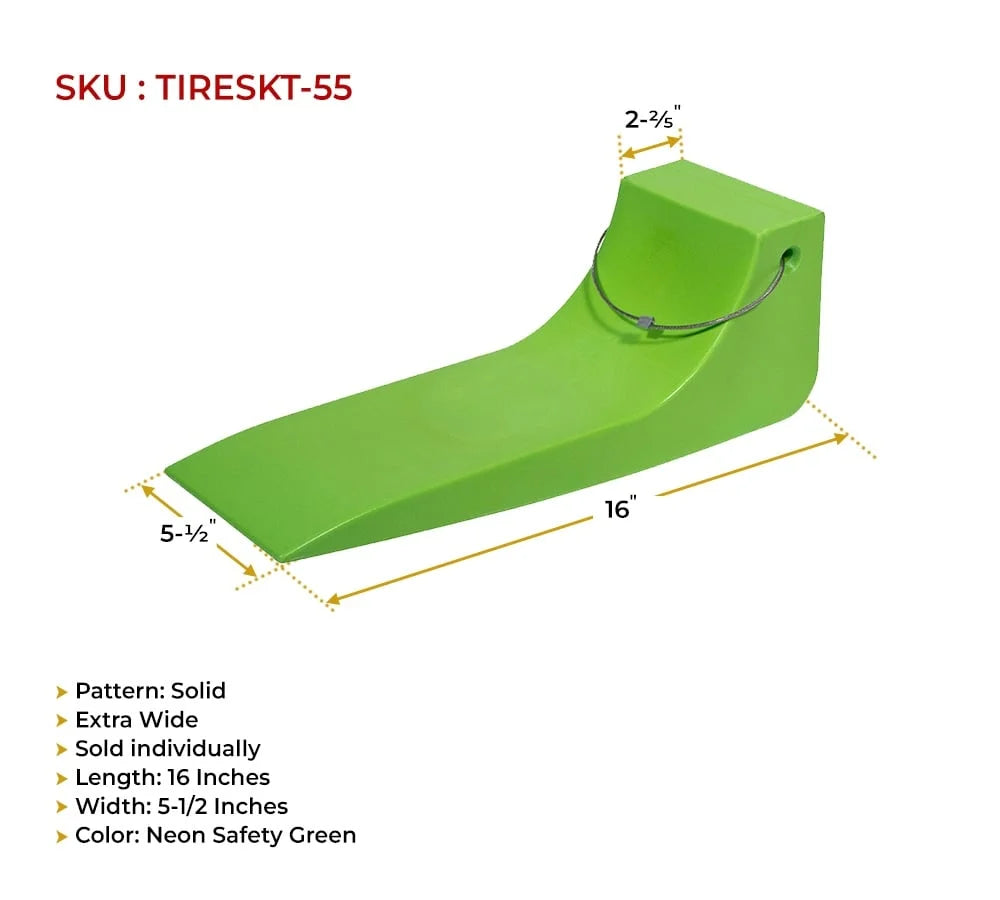 Hauler, Skates Skates Pack) (High (4 Flat Neon Rollback, Carrier Safety Green Wrecker, Tire Tow Heavy-Duty Safety Bed, Visibility) Truck for 16"x5.5" for - Tire Car