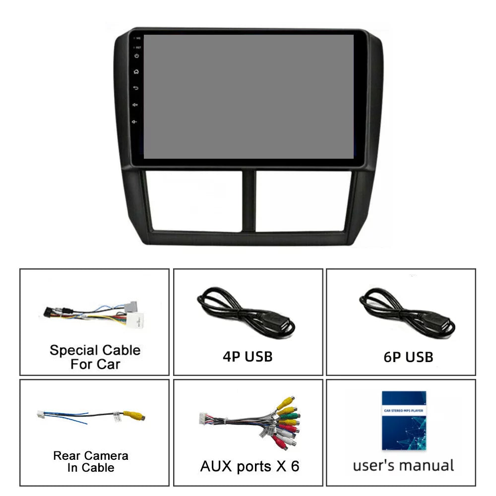 Subaru 10 9 Car Radio Auto Carplay 2008-2012 Player Bluetooth Android inch GPS Car Forester for Navigation JMANCE Android